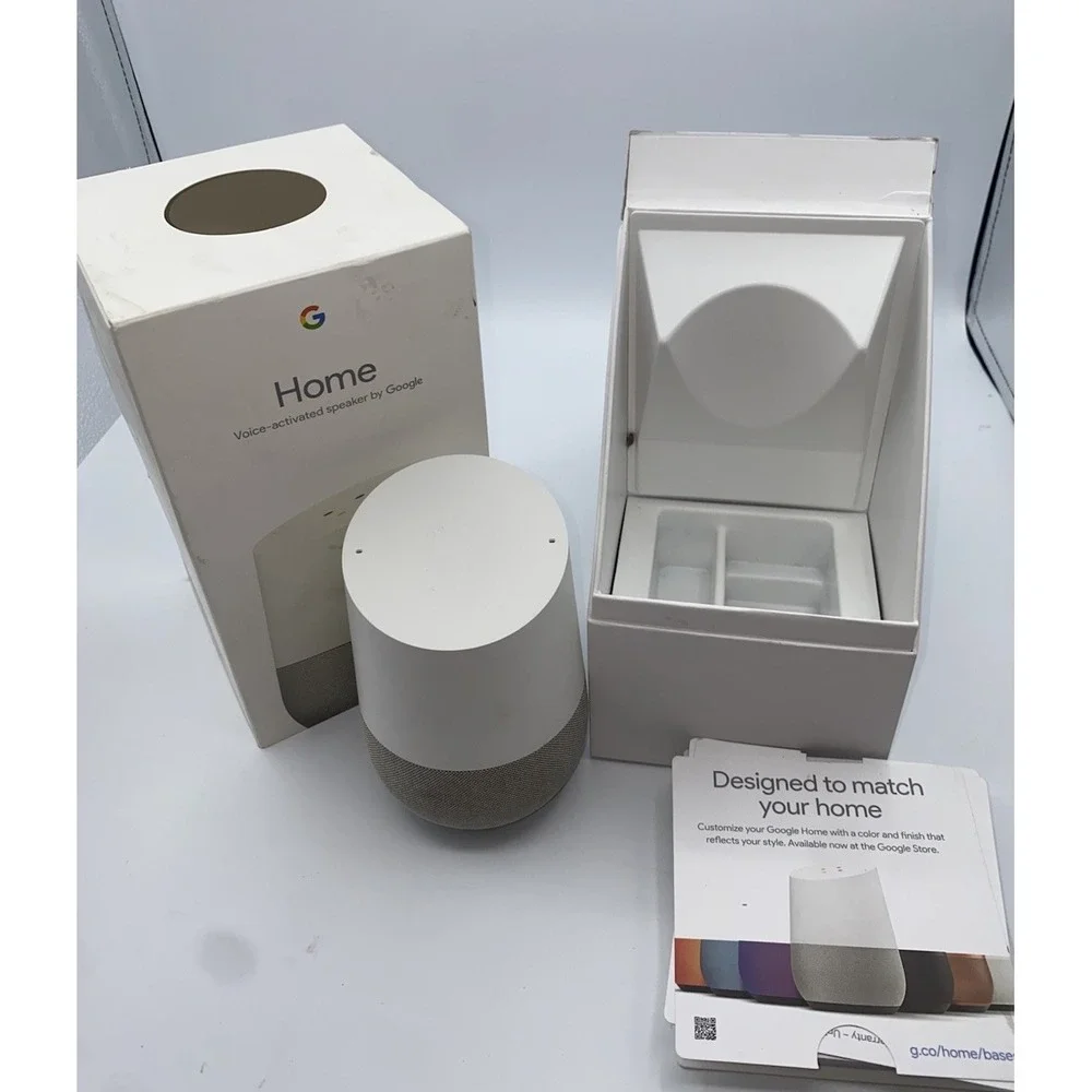 Google Home – Smart Speaker With Google Assistant – White Slate - No Power Cord